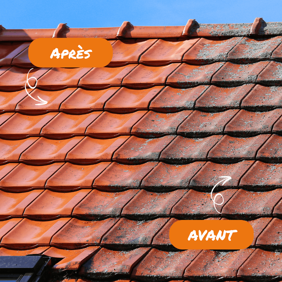 nettoyage toiture avant après nettoyage de toiture avant après